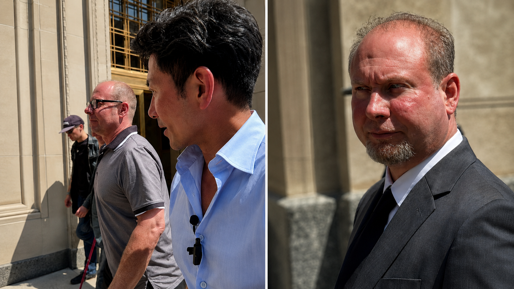 Matthew Kawa and legal team outside the federal courthouse following the Paradigm Peptides sentencing hearing.